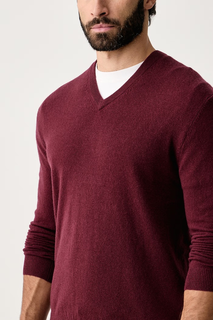 Sweter męski wełniany United Colors of Benetton 1002U4407 bordowy