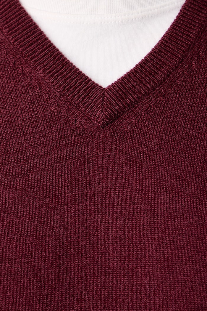 Sweter męski wełniany United Colors of Benetton bordowy 1002U4407