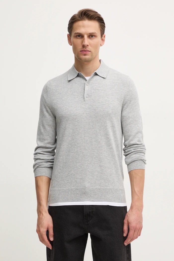 Vuneni pulover Filippa K Planet friendly siva 28925.FK