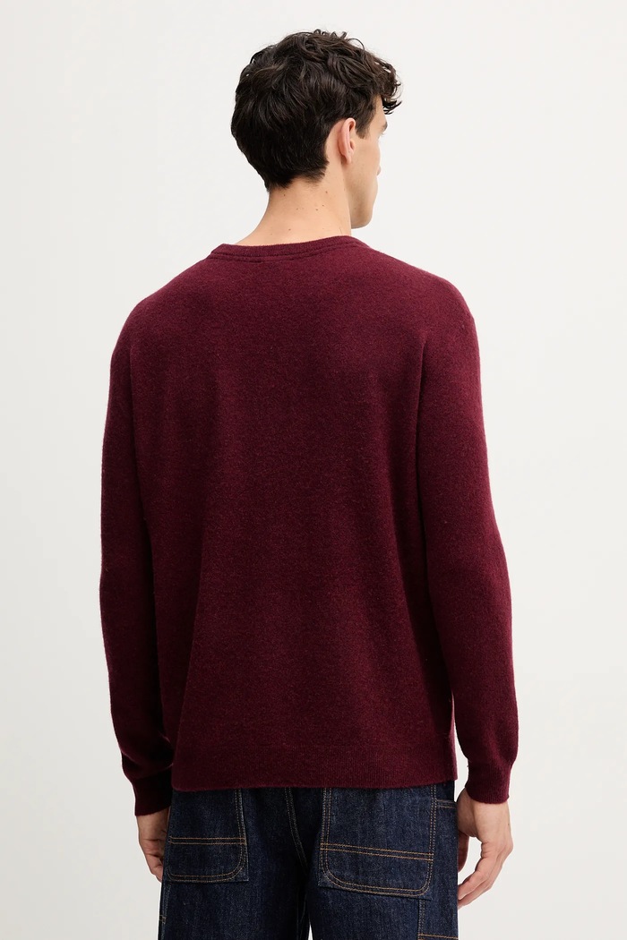 Îmbrăcăminte American Vintage pulover de lână MRAX18A burgundia