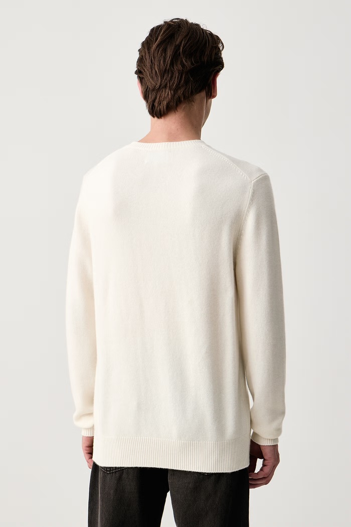 Odzież MC2 Saint Barth Sweter męski z wełną HER0022 beżowy