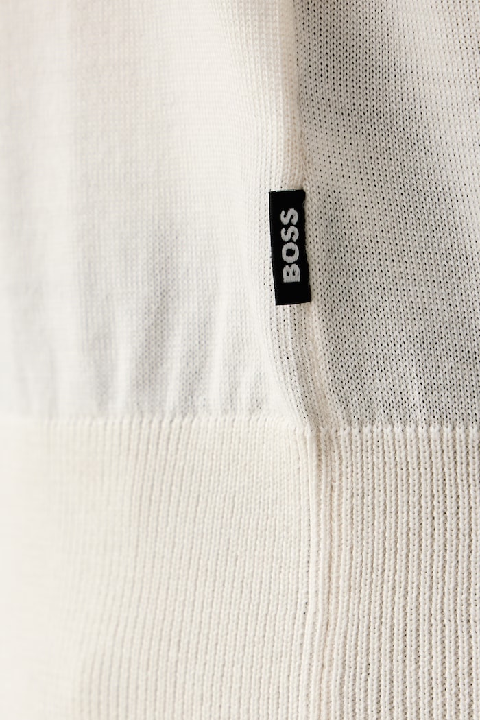 Sweter męski wełniany H-Leno BOSS beżowy 50565469