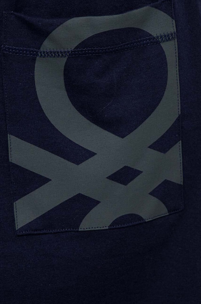 Αγορίστικα United Colors of Benetton Παιδικό βαμβακερό σορτς United Colors of Benetton 3BL0C901H.G.NOS σκούρο μπλε