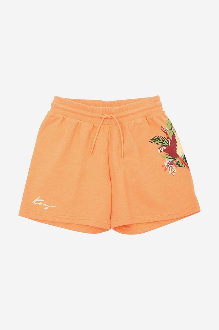 Dětské kraťasy Kenzo Kids pletenina oranžová K14197