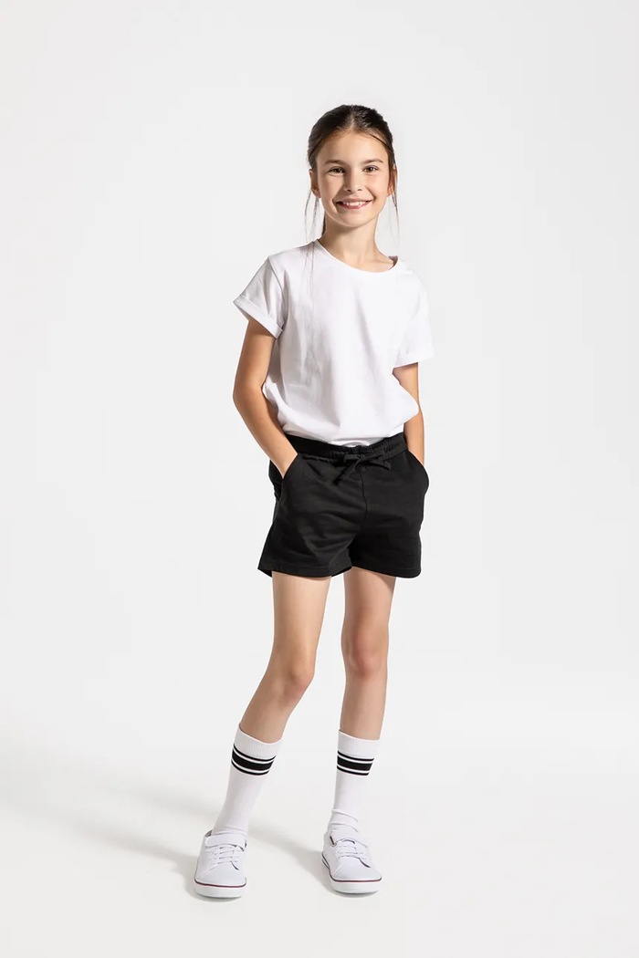 Coccodrillo pantaloni scurți din bumbac pentru copii casual negru XCX121401BAG