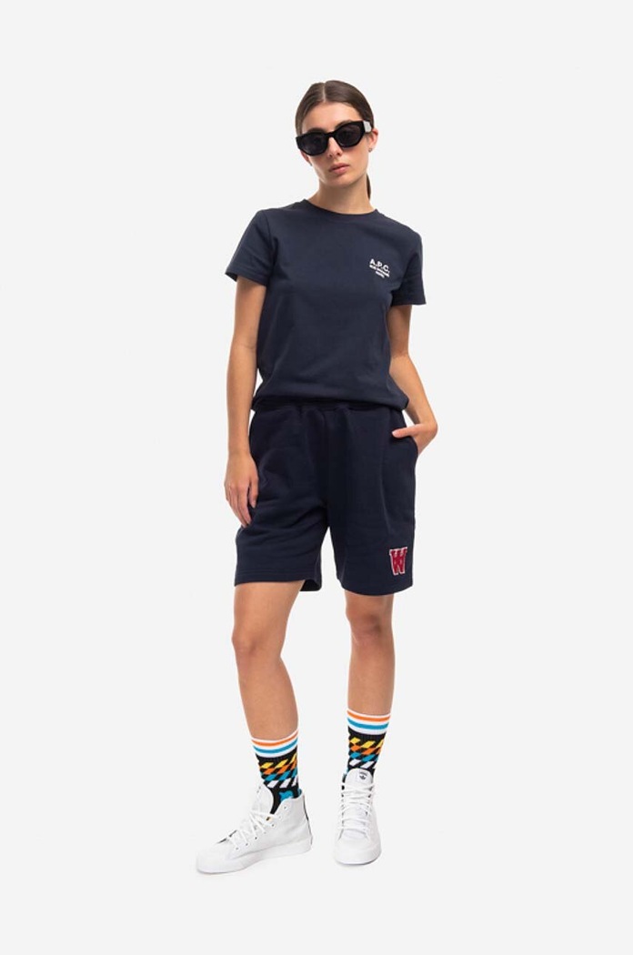 Wood Wood pantaloncini in cotone Lis 10231800.2424 blu navy AA00