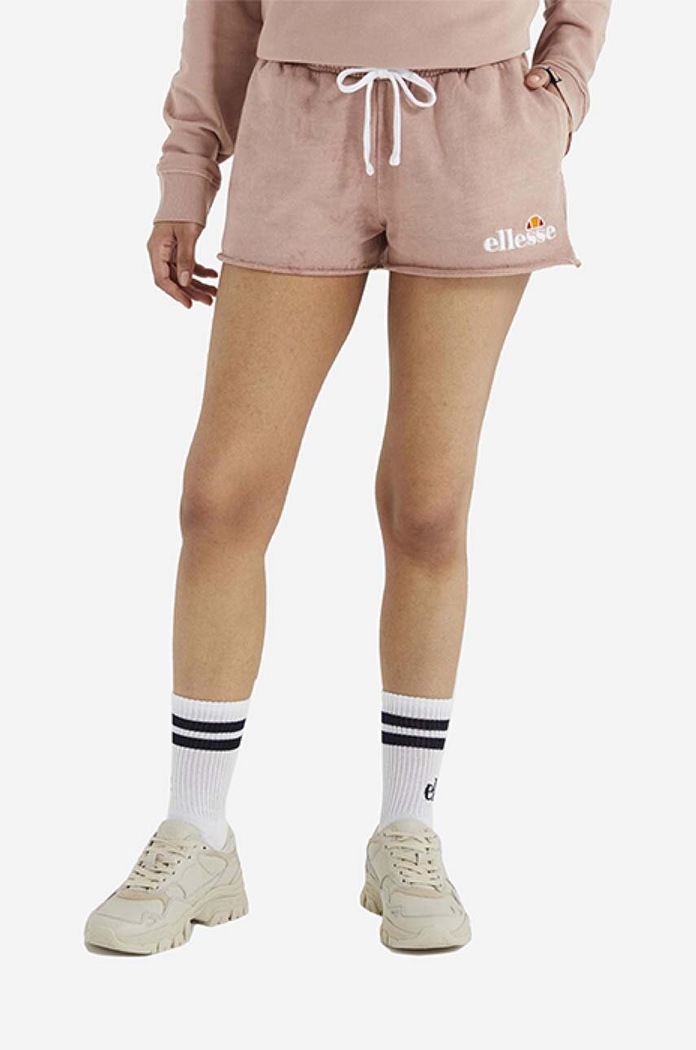 Памучен къс панталон Ellesse Colieur памук розов SGM14015