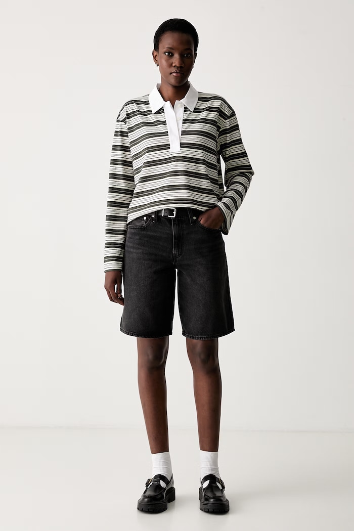 Levi's szorty damskie bawełniane SQUARE PEG 005LV czarny AA00