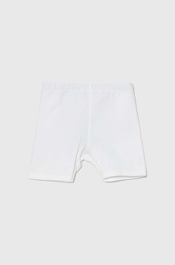 Detské krátke nohavice United Colors of Benetton pletenina biela 3MT1G900R.P.Continuativ