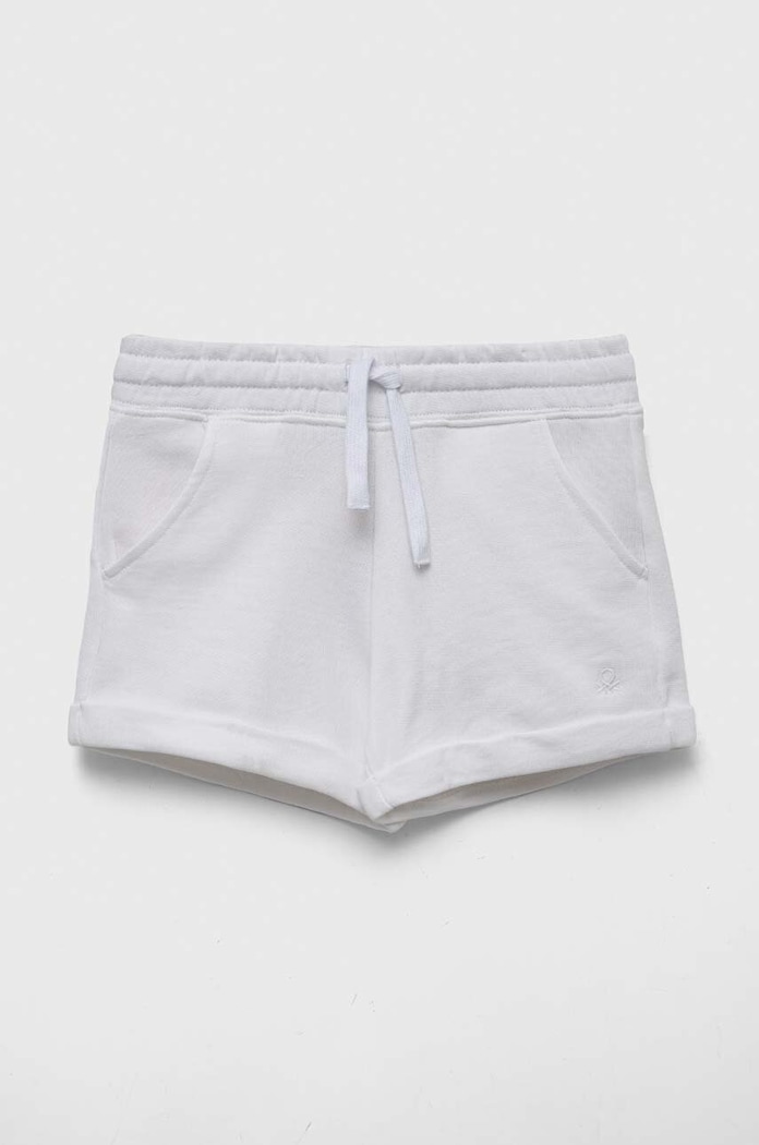 United Colors of Benetton pantaloni scurți din bumbac pentru copii casual alb 3J68C901C.G.NOS