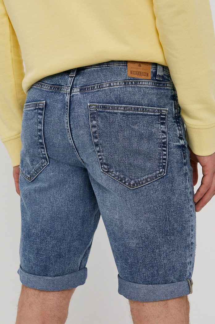 Odzież Only & Sons Szorty jeansowe 22019567 niebieski