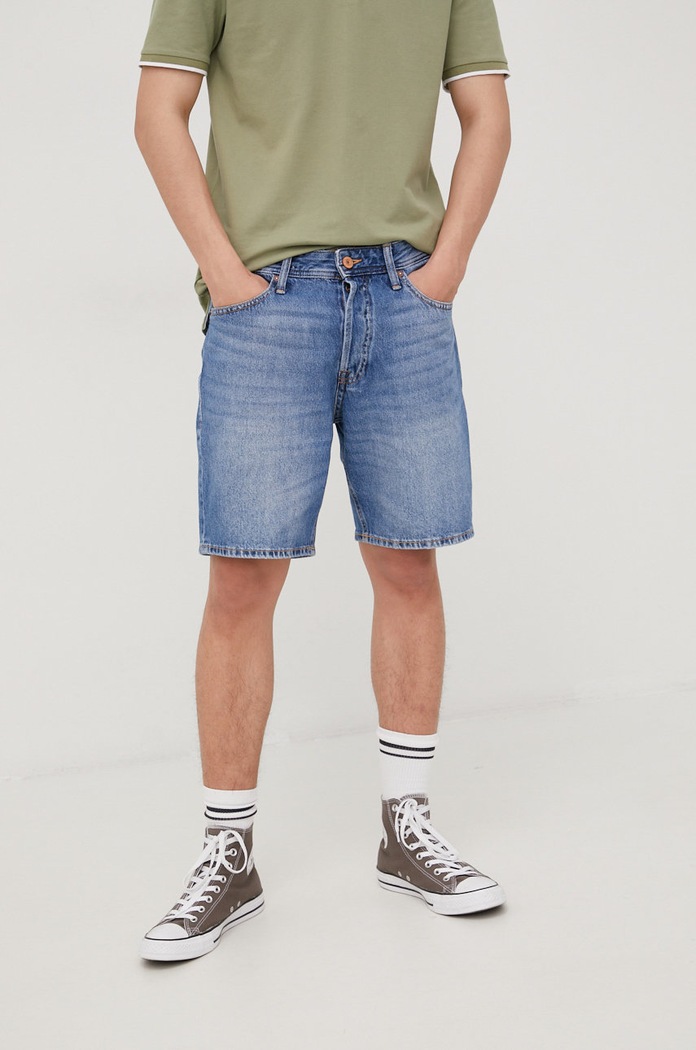Šortky Jack & Jones bavlna tmavomodrá 12201730.BlueDenim