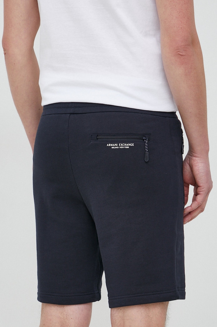 Дрехи Памучен къс панталон Armani Exchange 8NZS75.ZJKRZ.NOS тъмносин