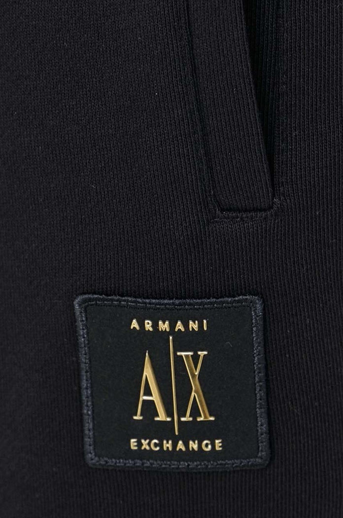Памучен къс панталон Armani Exchange черен 8NZSPQ.ZJ1ZZ.NOS