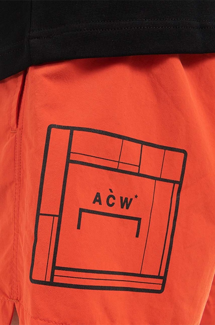 A-COLD-WALL* szorty Natant Short ACWMSW001. pomarańczowy
