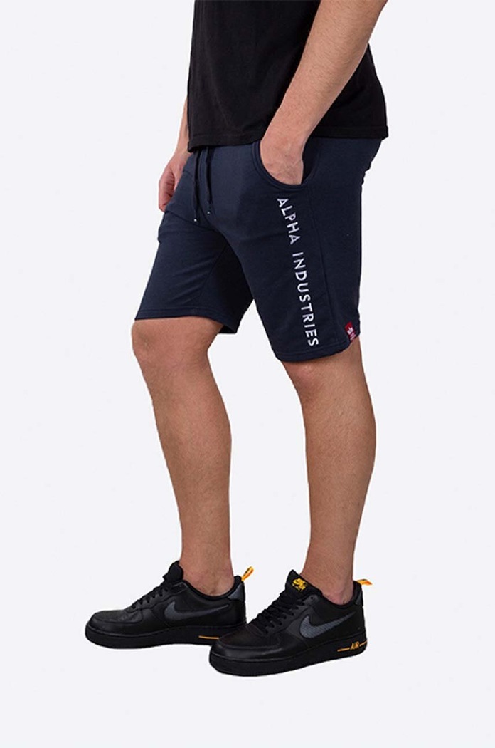 Kraťasy Alpha Industries Al Sweat pletenina námořnická modř 116365.07