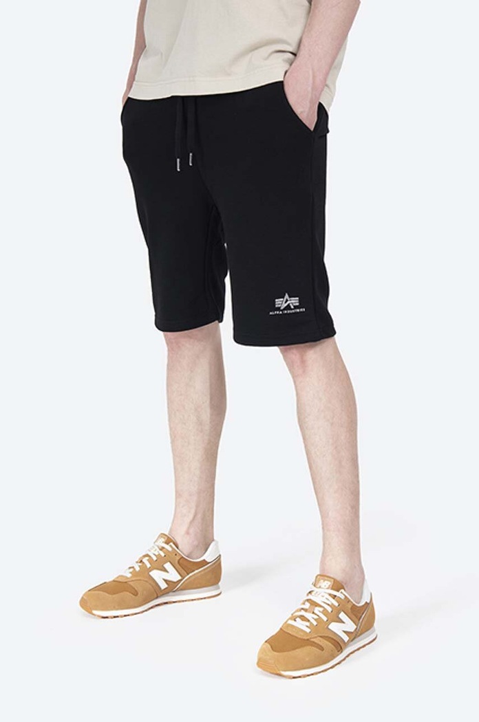 Alpha Industries pantaloni scurți Basic tricotaj negru 116363FP.530
