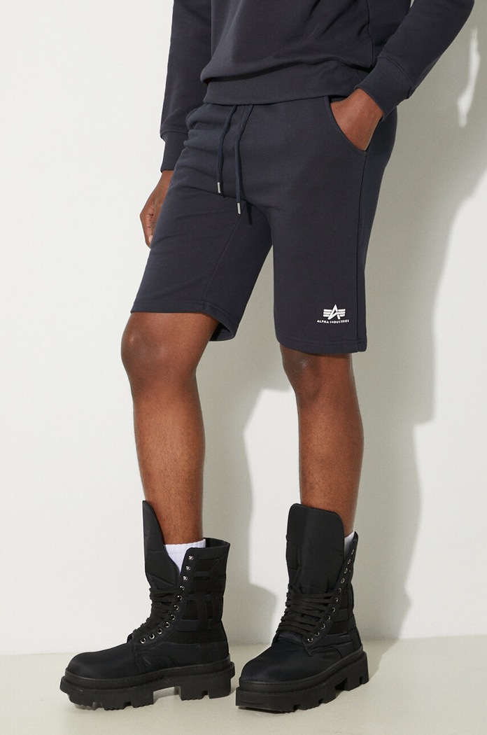 Alpha Industries szorty Basic dzianina granatowy 116363.07