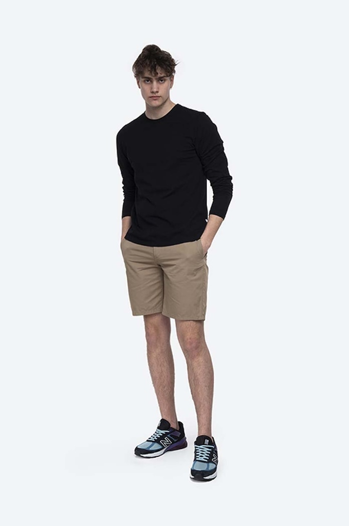 Norse Projects cotton shorts Aros Light Twill Shorts N35.0237.0966 brown AA00