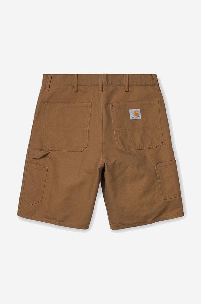 Carhartt WIP szorty bawełniane Single Knee brązowy I027942.HAMILTON.B