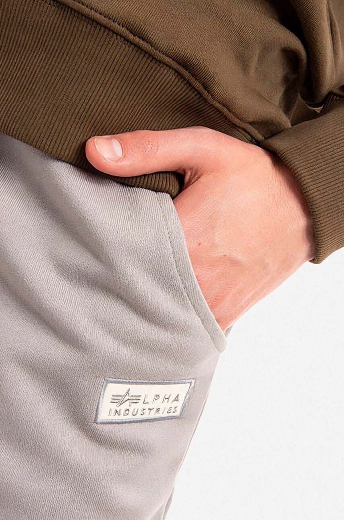 Bavlněné šortky Alpha Industries šedá 106365.643