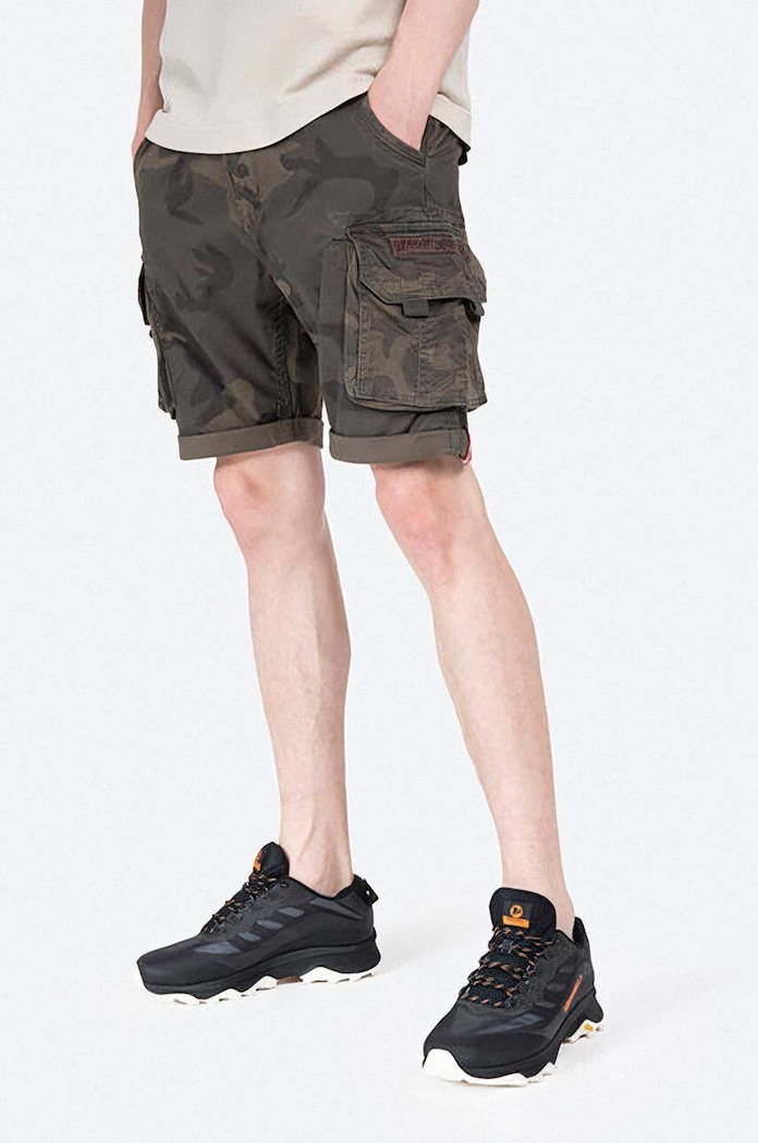 Kraťasy Alpha Industries látka zelená 196201.415