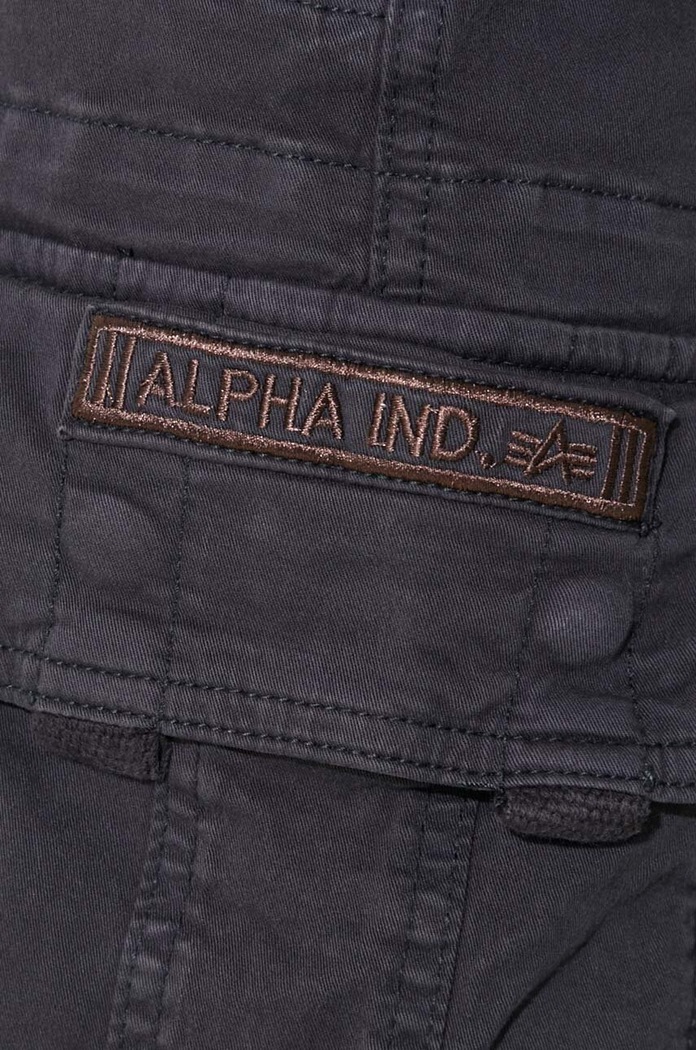 Alpha Industries Crew Short 176203 07 pantaloni scuți cargo pentru bărbați din bumbac cu elastan 176203.07 bleumarin