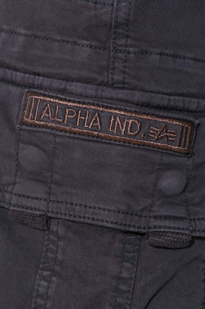 Alpha Industries Crew Short 176203 07 pantaloni scuți cargo pentru bărbați din bumbac cu elastan 176203.07 bleumarin