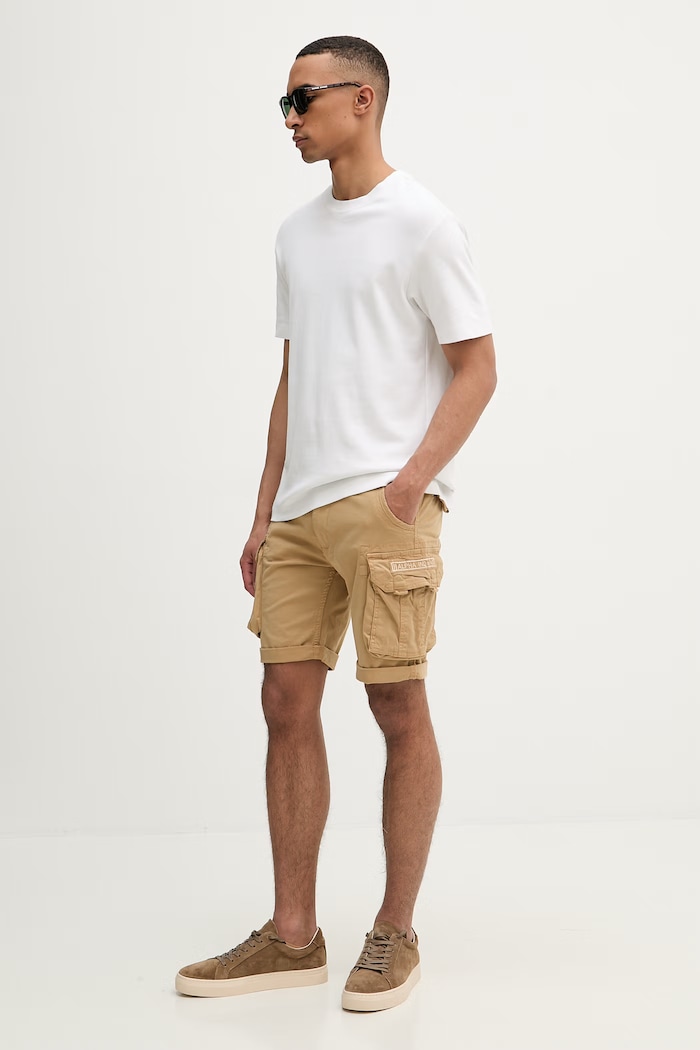Alpha Industries pánske šortky Crew Short 176203 14 176203.14 béžová SS26