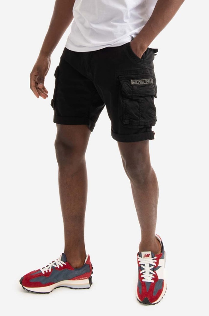 Alpha Industries cotton shorts 176203.03 black SS26