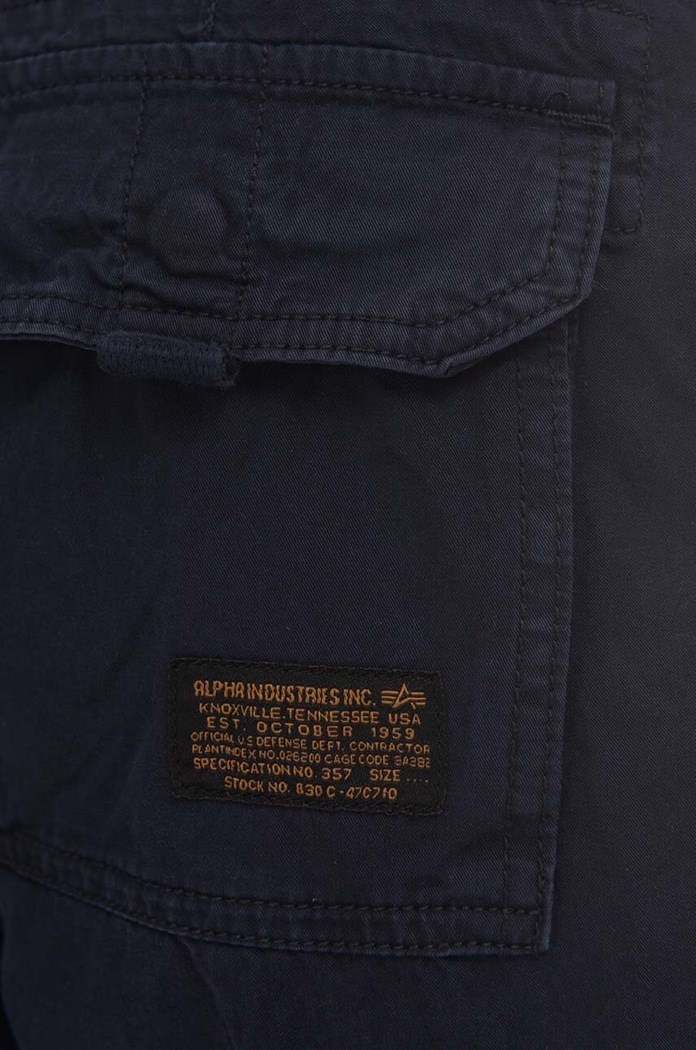 Pamučne kratke hlače Alpha Industries Jet Short mornarsko plava 191200.07