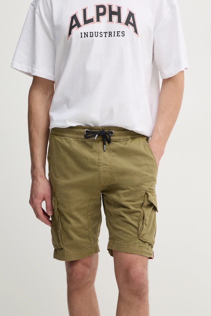 Kraťasy Alpha Industries látka zelená 106251.11