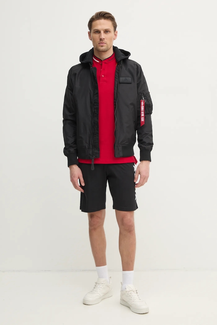 Bavlnené šortky Alpha Industries Alpha Jersey Short 116366.03 čierna SS26