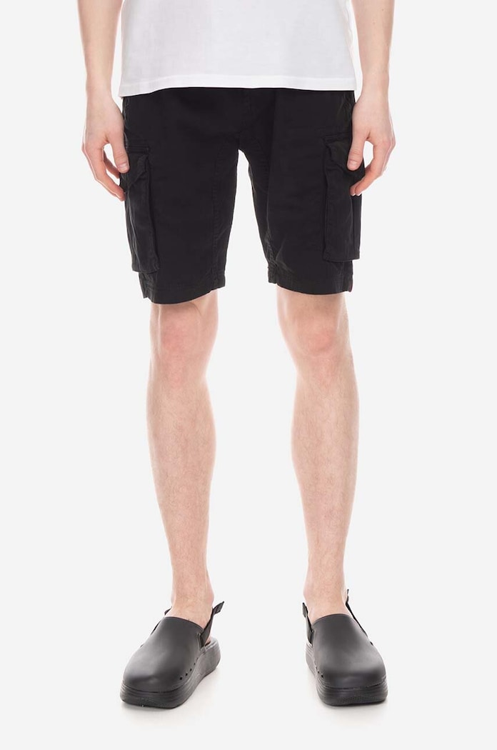 Pamučne kratke hlače Alpha Industries pamuk crna 106251.03