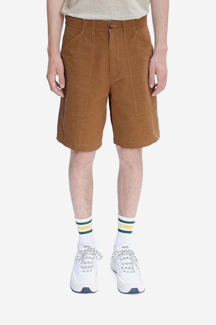 Bavlnené šortky A.P.C. Short Melbourne bavlna hnedá COGBJ.H10179