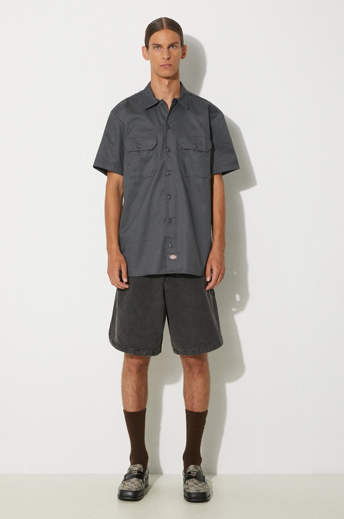 Pamučne kratke hlače A-COLD-WALL* Garment Dyed Panel Short ACWMB184 crna AA00