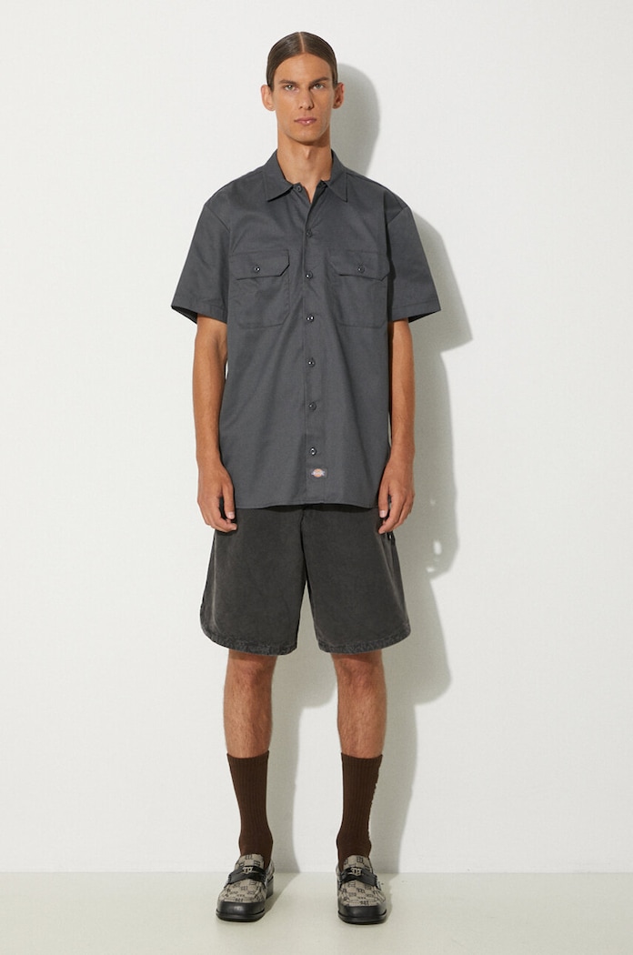 Pamučne kratke hlače A-COLD-WALL* Garment Dyed Panel Short ACWMB184 crna AA00