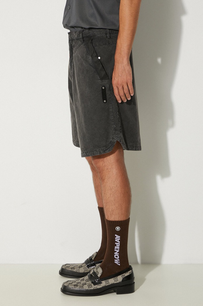 Pamučne kratke hlače A-COLD-WALL* Garment Dyed Panel Short ACWMB184 crna