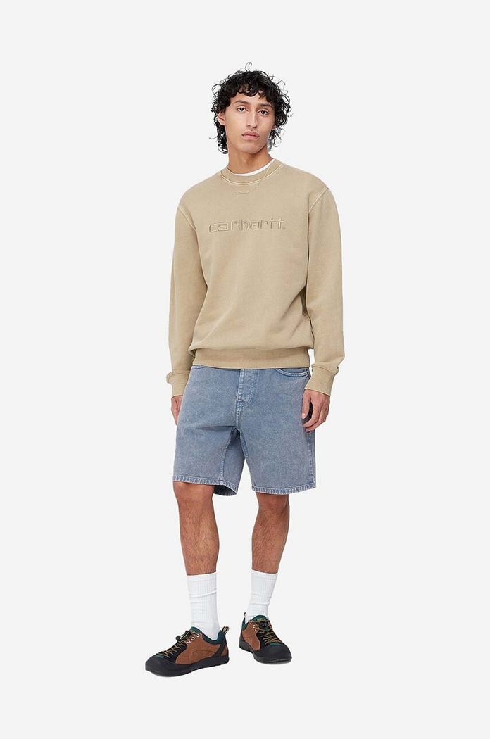 Carhartt WIP Szorty jeansowe bawełniane Newel Short niebieski I029149