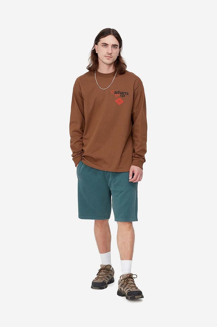 Carhartt WIP cotton shorts Nelson green I030130