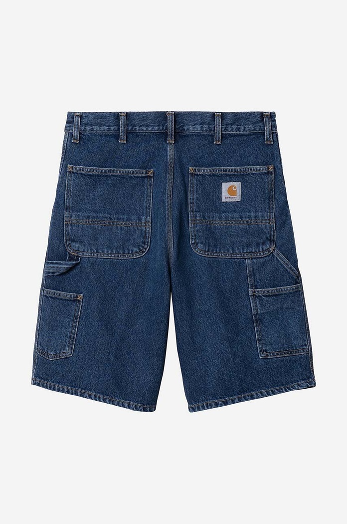 Джинсові бавовняні шорти Carhartt WIP I032026 блакитний