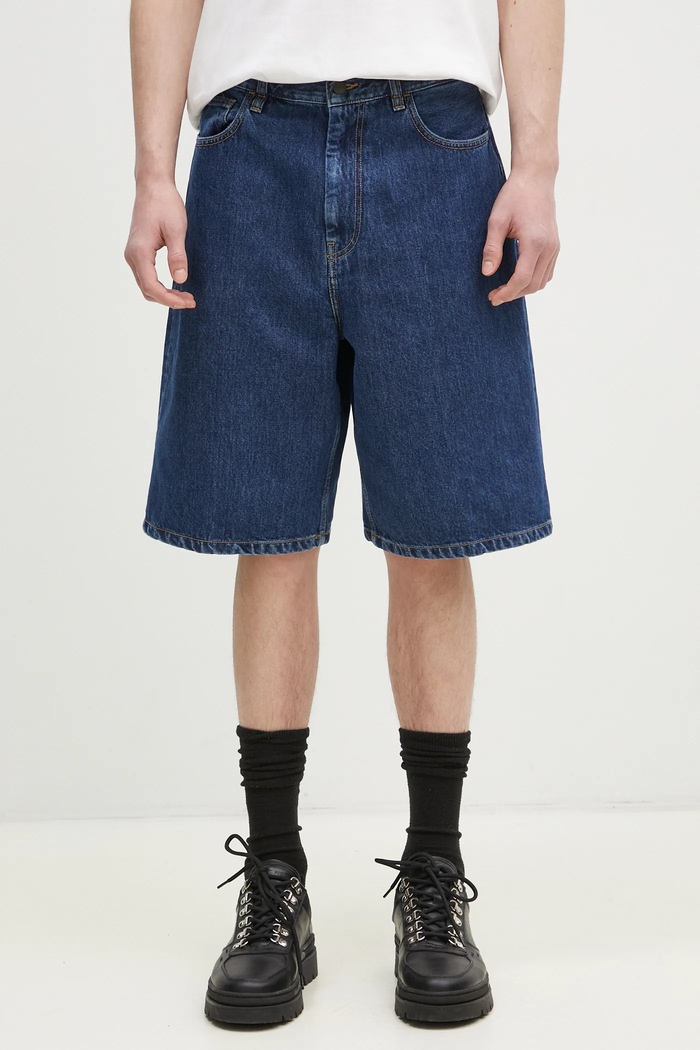 Carhartt WIP pantaloncini di jeans cotone blu I031919