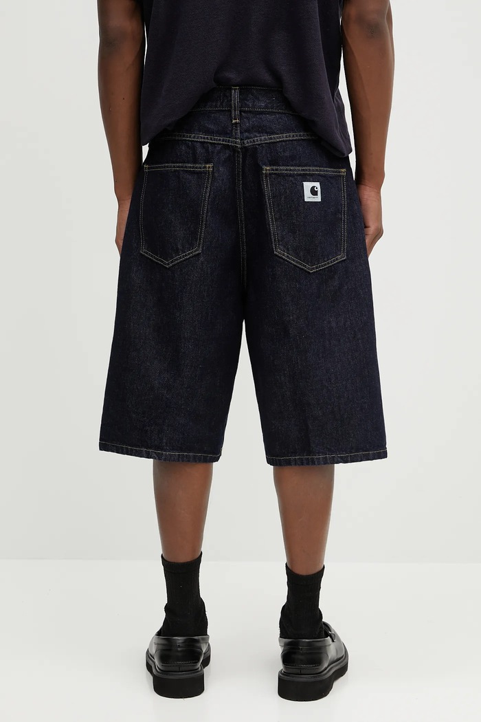 Ρούχα Τζιν σορτς Carhartt WIP I031919 σκούρο μπλε