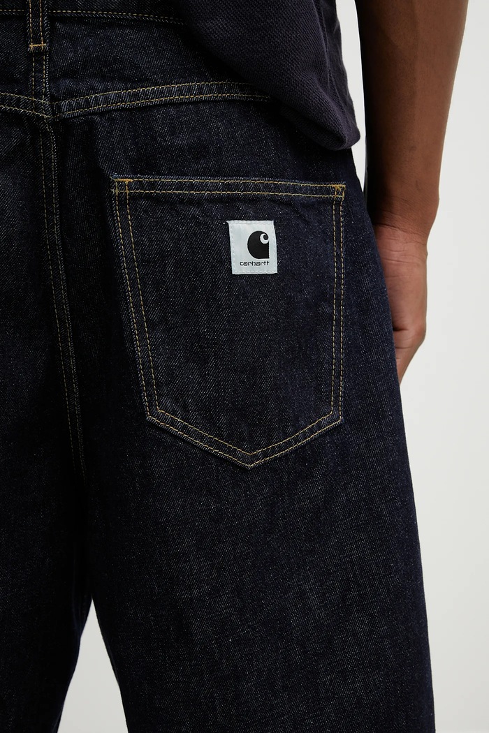 Τζιν σορτς Carhartt WIP σκούρο μπλε I031919