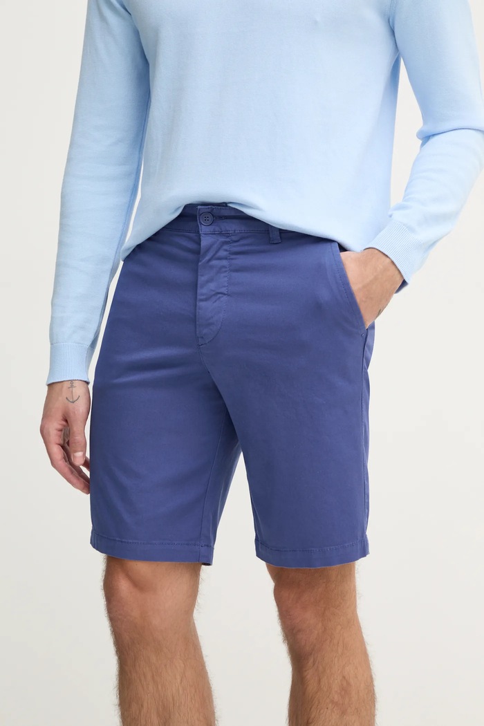 United Colors of Benetton szorty z elastanem granatowy 4UN459548