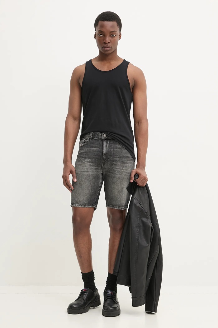 Джинсовые шорты Diesel D-FIN SHORTS A14621.0GRDX серый AA00