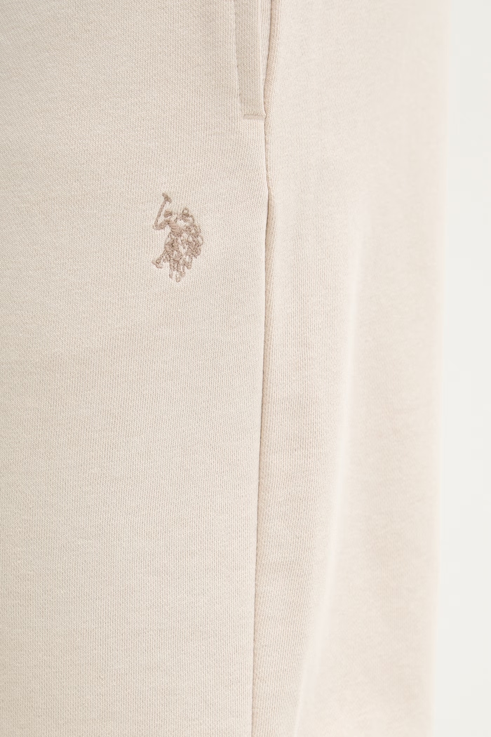 U.S. Polo Assn. pantaloni scurți de trening pentru bărbați din bumbac DHM LB SWEAT MUP3354 bej