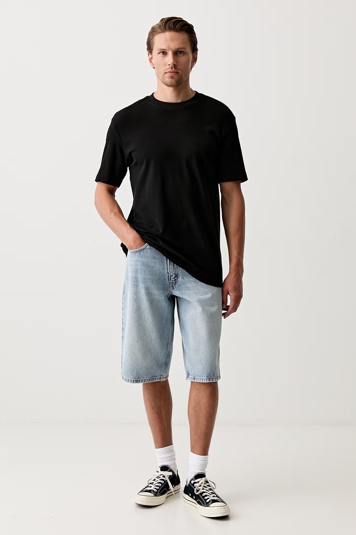 Levi's σορτς γυναικεία ντένιμ 470 BAGGY 0062W μπλε AA00