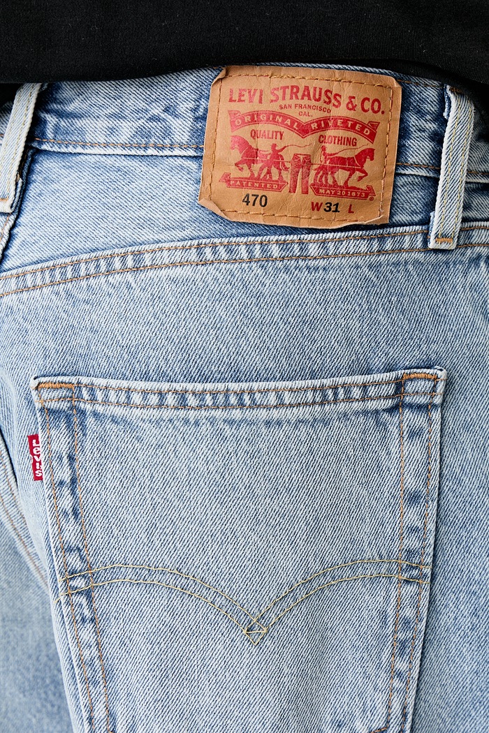 Levi's σορτς γυναικεία ντένιμ 470 BAGGY μπλε 0062W