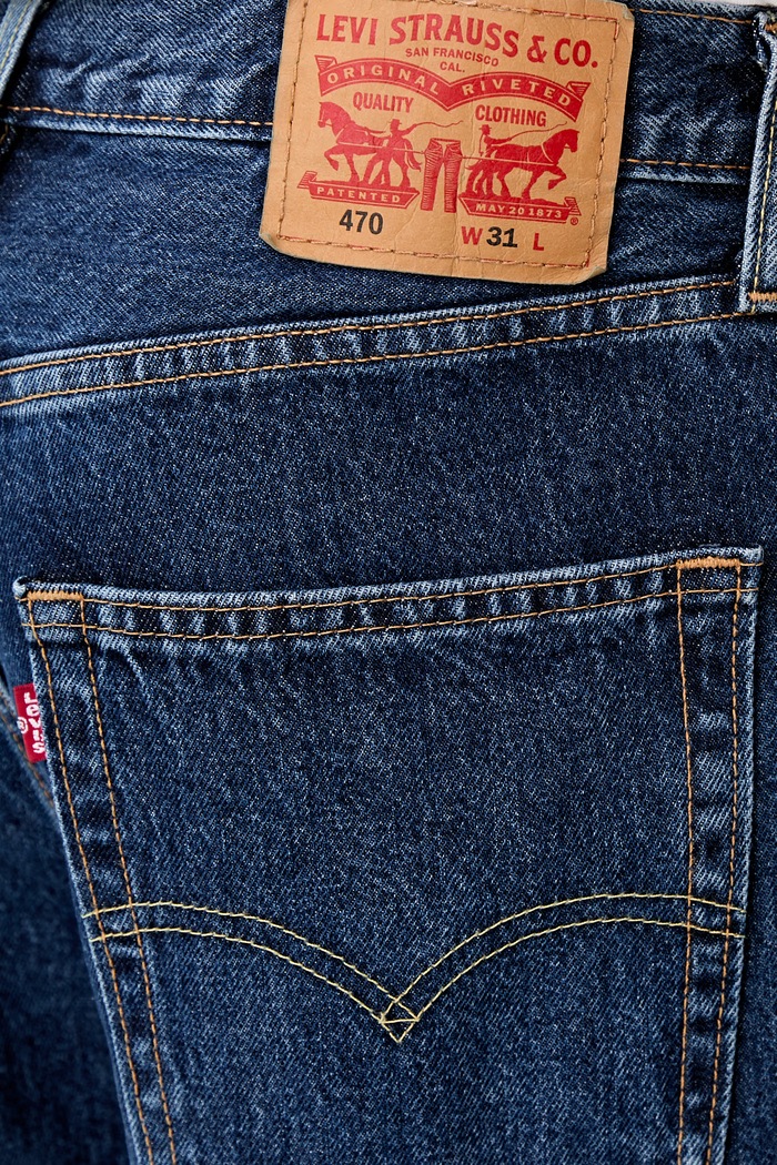 Levi's σορτς γυναικεία ντένιμ 470 BAGGY μπλε 0062W